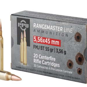ppu 5.56x45mm 55gr fmj rangemaster 20rnd box