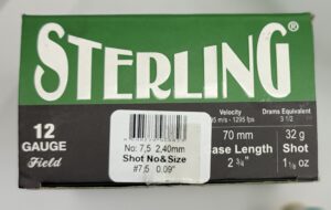 12ga birdshot for sale sterling 12ga 2.75in birdshot 2.75in 3.25dr 7.5# shot