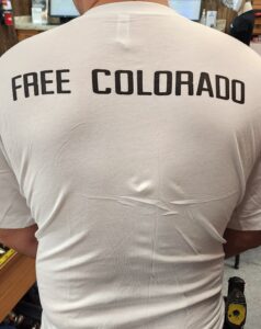 free colorado t shirts! men's white size xl